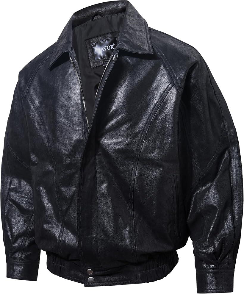 楽天市場】メンズ カジュアル 本革 レザー ボンバージャケット