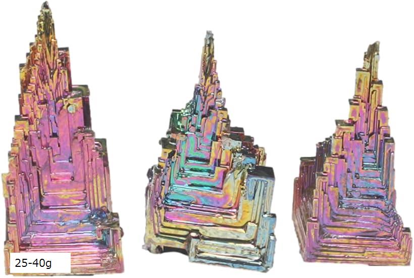 楽天市場】ビスマス結晶 3個セット 研究用標本 金属鉱物 25-40g (25