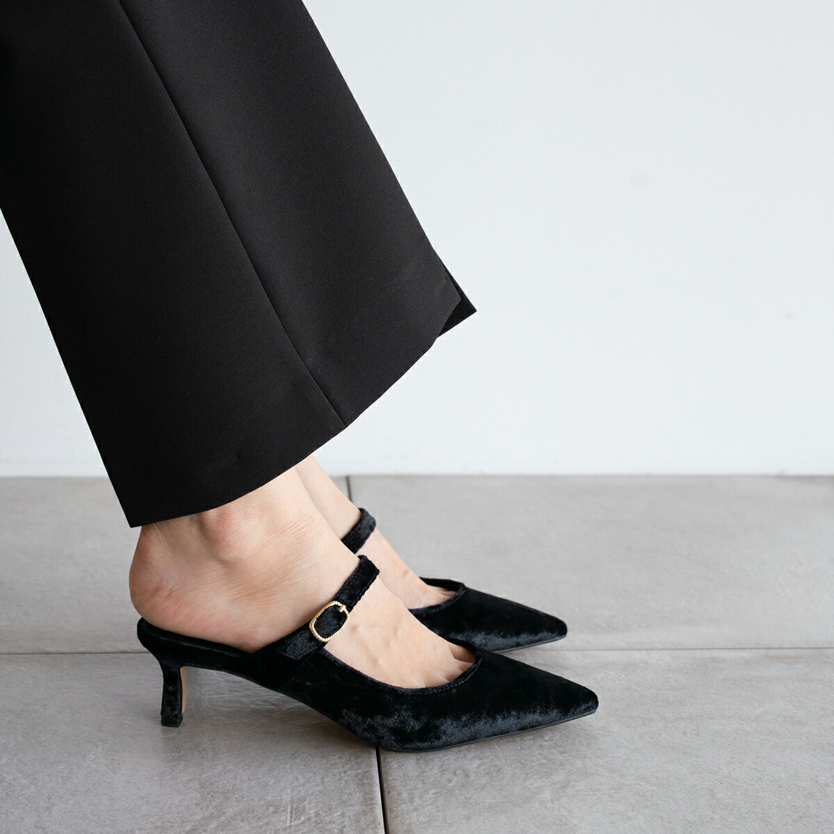 楽天市場】ミュール サンダル 5.5cm ストラップミュール レディース