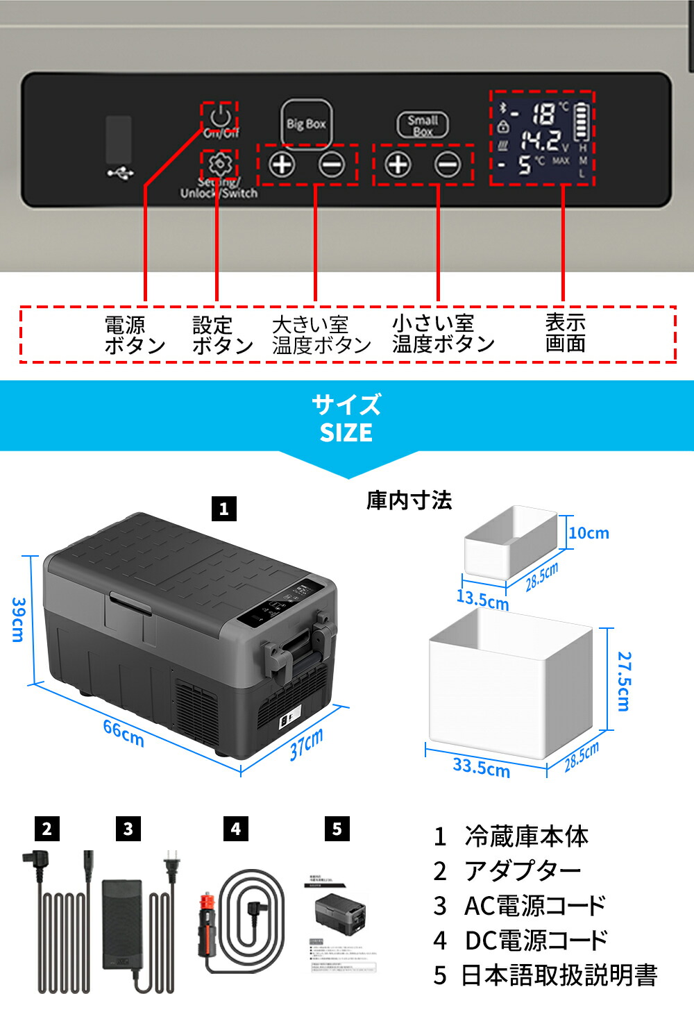 楽天市場】【11％OFFクーポン+P5倍☆3/1限定】車載冷蔵庫 2室
