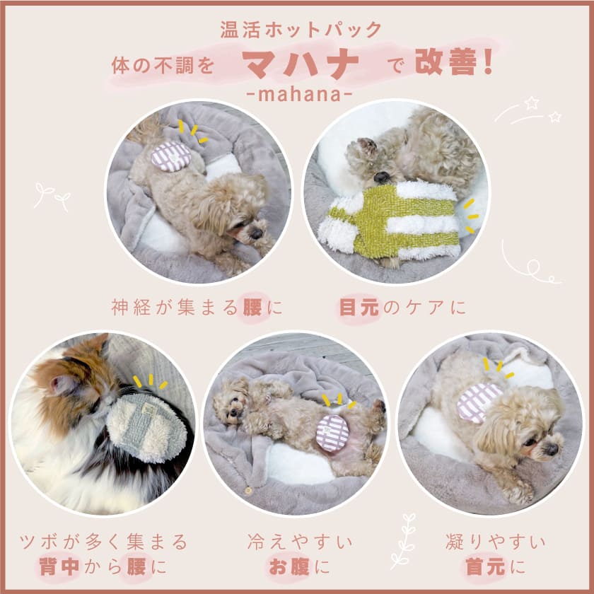 楽天市場】犬猫用 国産 温活ホットパック マハナ-mahana- 丸型 カイロ