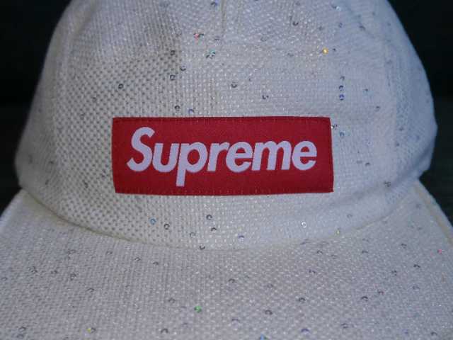 楽天市場】SUPREME(シュプリーム) Sequins Camp Cap White(シークイン