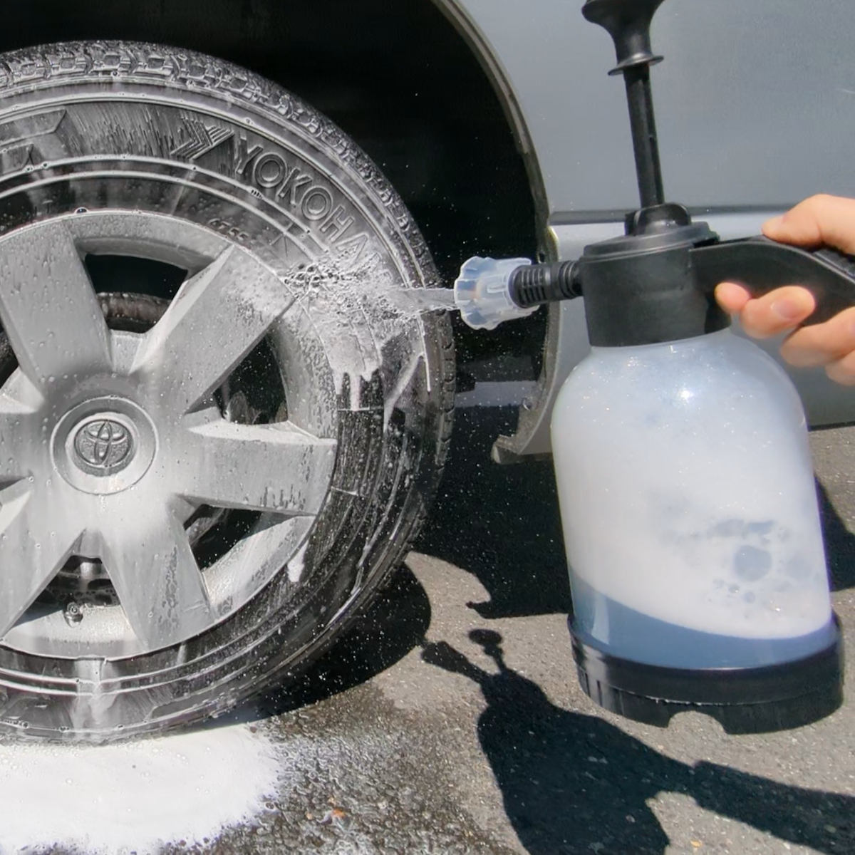 楽天市場】ポンプ 洗車 2way 加圧ポンプ 水用 洗剤用 ノズル （ 洗車