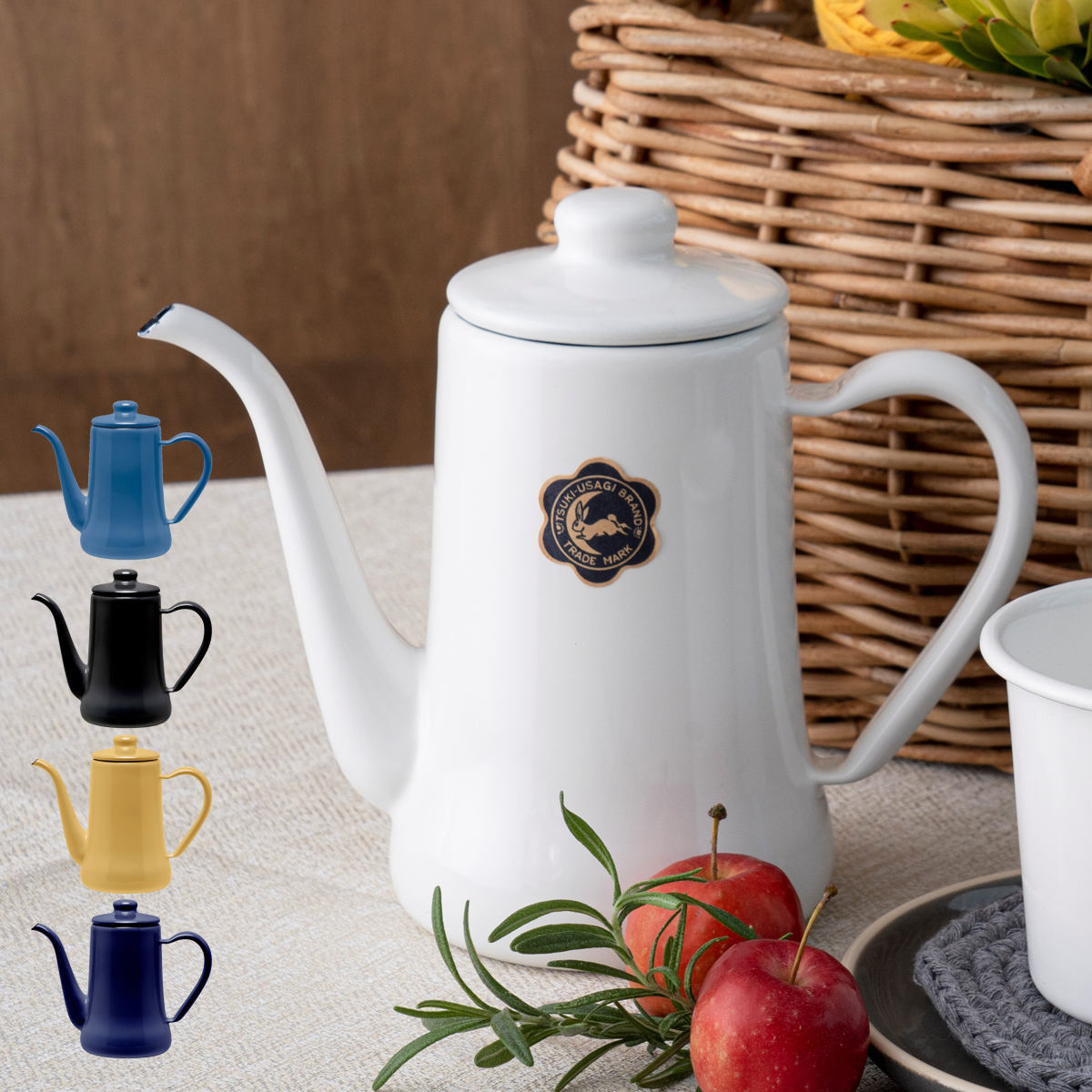 楽天市場】月兎印 スリムポット 0.7L （ コーヒーポット 野田琺瑯 月兎