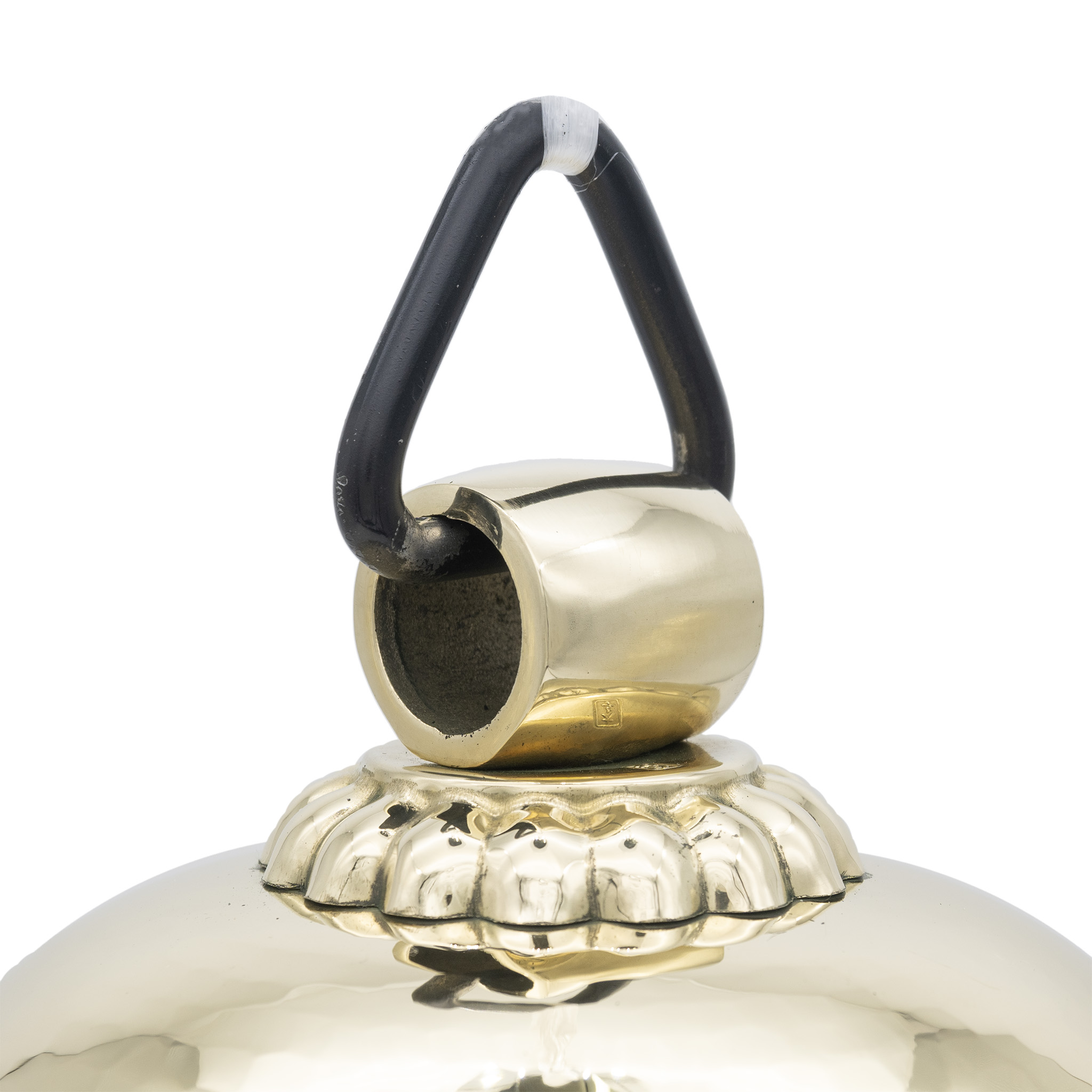 楽天市場】手打鈴 栓差し 5寸〜1尺 真鍮製 本坪鈴 神社鈴 環付 お宮鈴