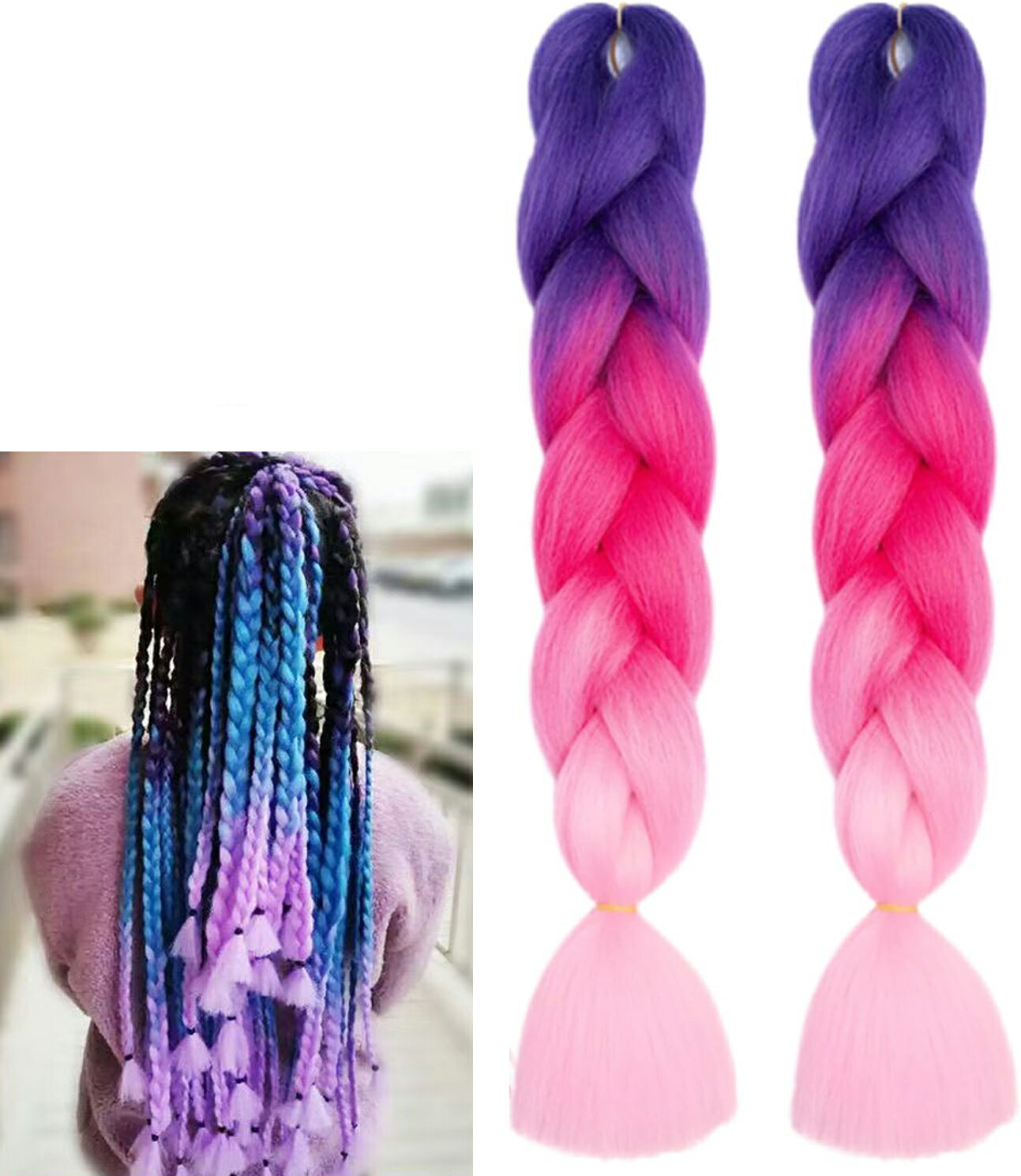 楽天市場】ブレイズ ドレッド 全40色 ブレイズ毛束 2本セット エクステ