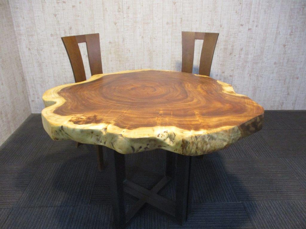 楽天市場】# 1120□ モンキーポッド 丸テーブル 輪切り 一枚板