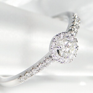 楽天市場】Pt900 0.35ct ダイヤモンド 取り巻き リング【送料無料】4