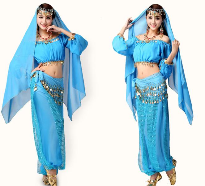 楽天市場】6色 大人ベリーダンス衣装上下セット ヒップスカーフ ベール