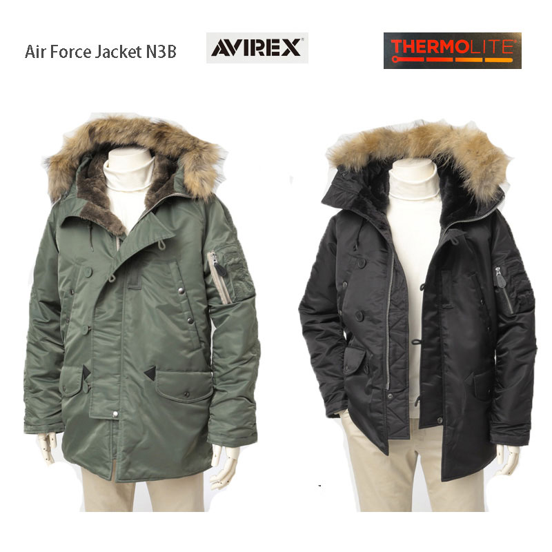 楽天市場】AVIREX アビレックス メンズ N-3B フライトジャケット N3B