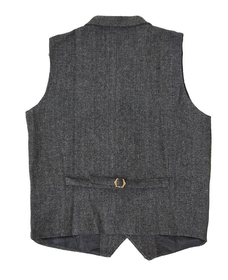 楽天市場】ベスト ジレベスト ジレ メンズ ヘリンボーン 6ボタン