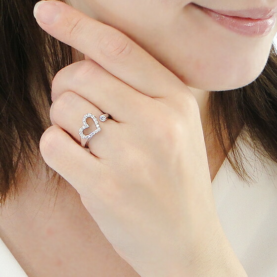 楽天市場】K18WG 【0.35ct】ダイヤモンド ハート リング【送料無料