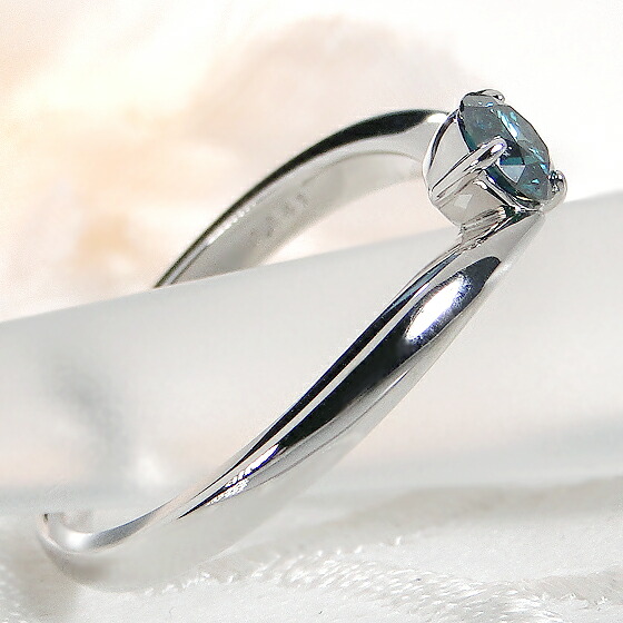 楽天市場】【鑑定書付】Pt900【0.30ct】ブルー ダイヤモンド リング