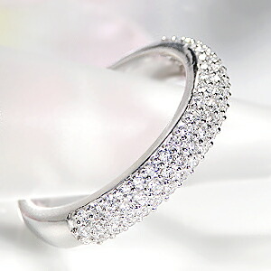 楽天市場】Pt950 0.50ct パヴェ リング ジュエリー レディース 指輪