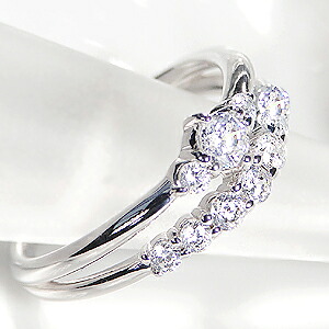 楽天市場】☆PT950【0.5ctUP】テンダイヤモンド リング ダイヤモンド