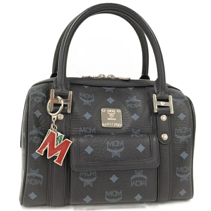 楽天市場】【中古】MCM ミニボストンバッグ ヴィセトス ブラック