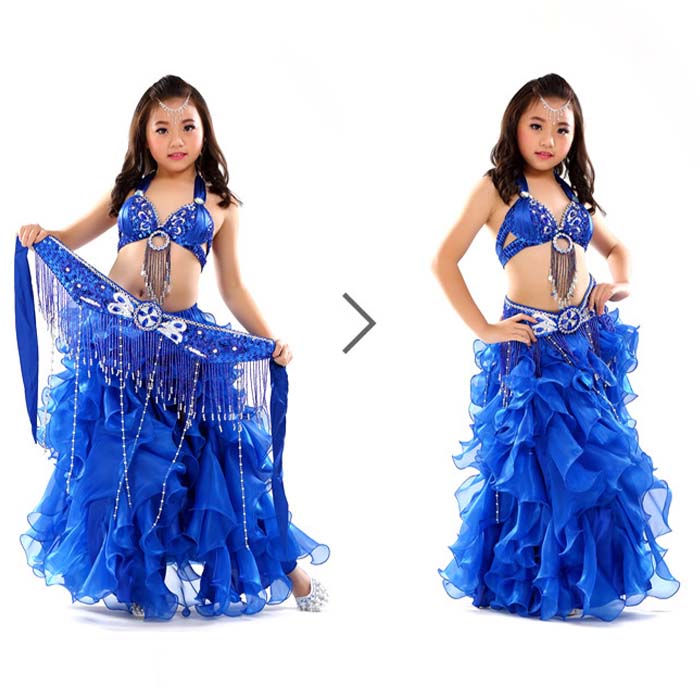 楽天市場】子供 ベリーダンス衣装 セット ブラ ベルト スカート セット