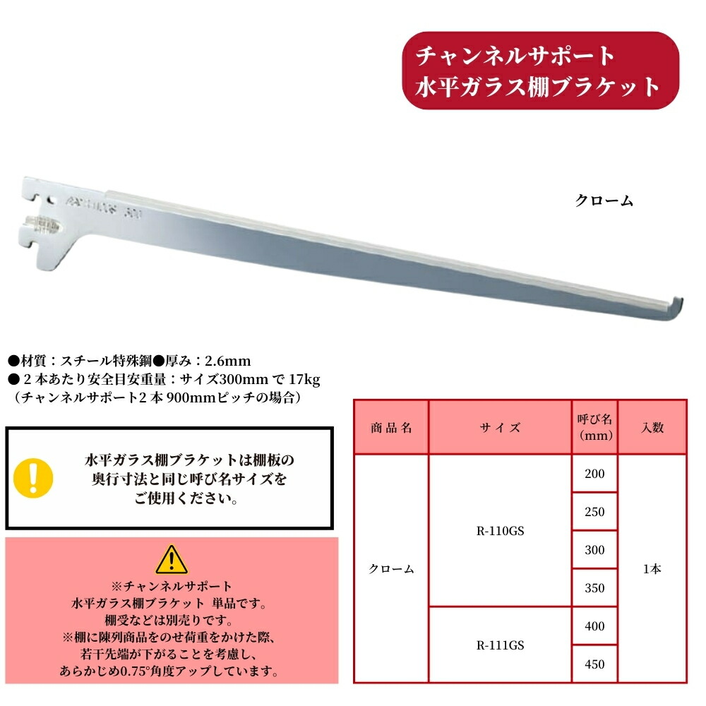 楽天市場】ROYAL ロイヤル チャンネルサポート用 水平ガラス棚