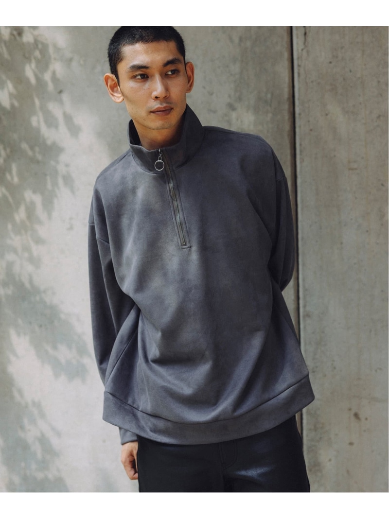 楽天市場】【SALE／30%OFF】フェイクスエード ハーフジップスウェット