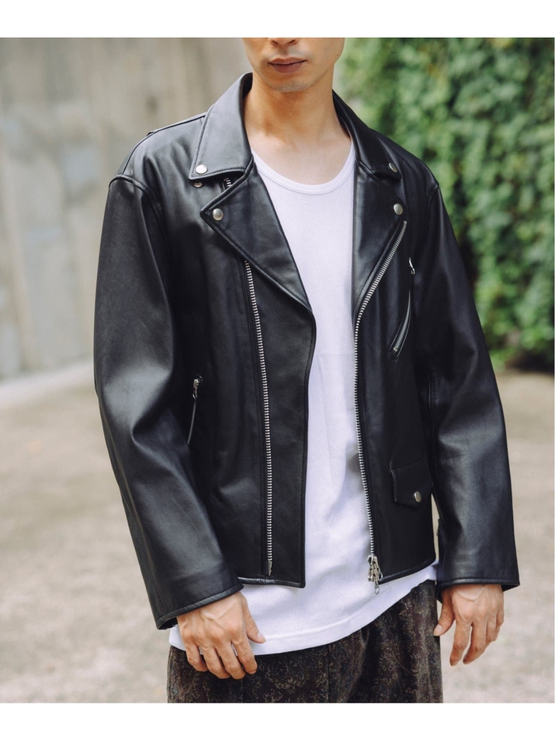 楽天市場】【SALE／30%OFF】シープレザー ダブルライダースジャケット