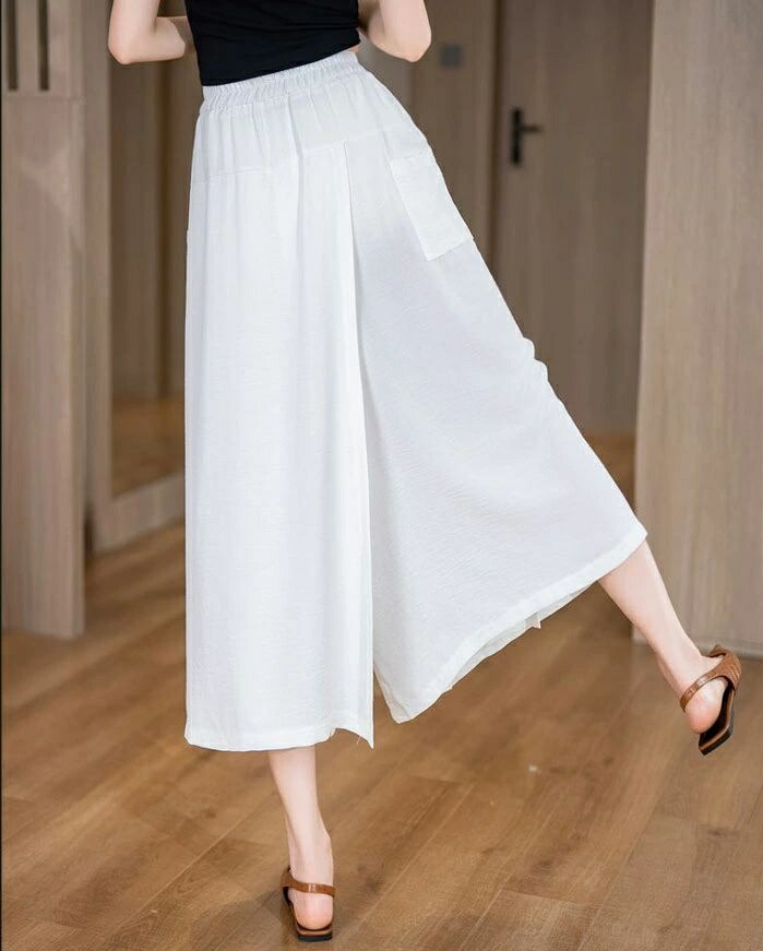 楽天市場】8分丈ガウチョパンツ ゆったり ガウチョパンツ シンプル