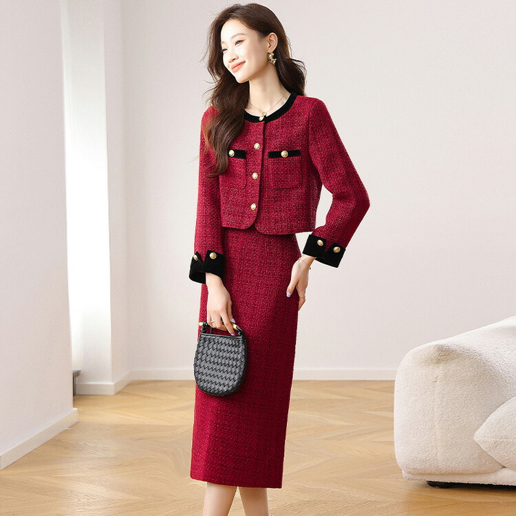 楽天市場】ツイード セットアップ レディース 上下2点セット