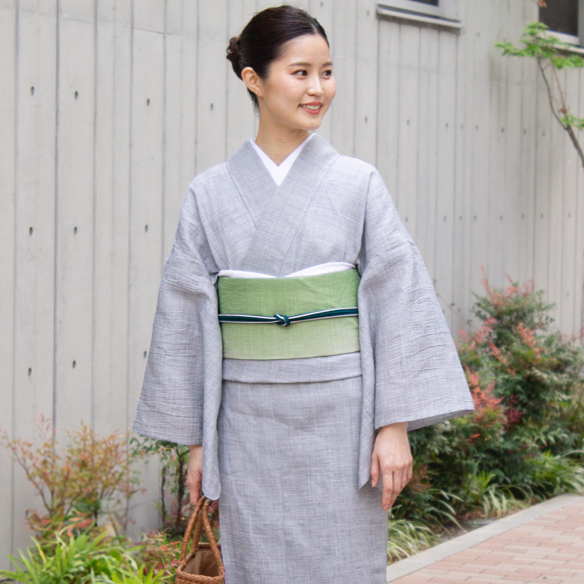 楽天市場】【CHIKUMO-千雲-】洗える夏きもの 麻楊柳/紺白 近江ちぢみ