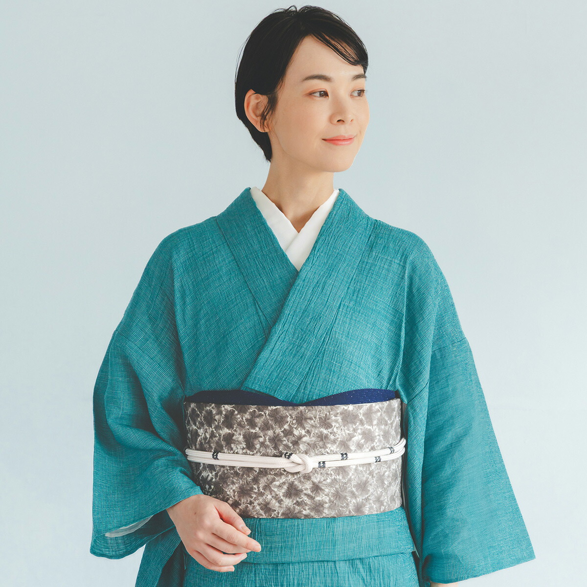 楽天市場】【CHIKUMO-千雲-】洗える夏きもの 麻楊柳/はしご縞 孔雀