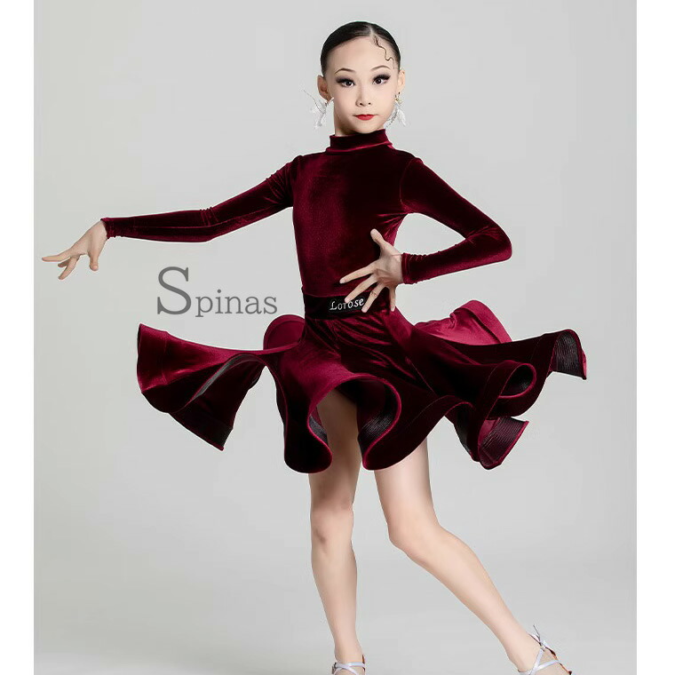 楽天市場】レオタード＆スカート 2点セット キッズ ラテンダンス衣装