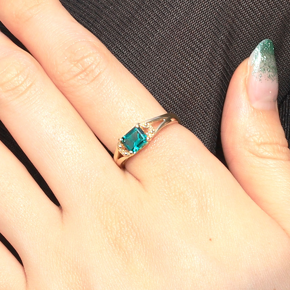 楽天市場】エメラルド リング 指輪 K18イエローゴールド エメラルド