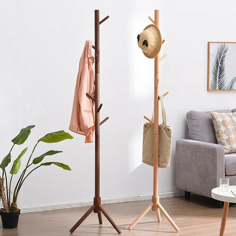楽天市場】木製コートハンガー コートラック自立式コートツリー フック