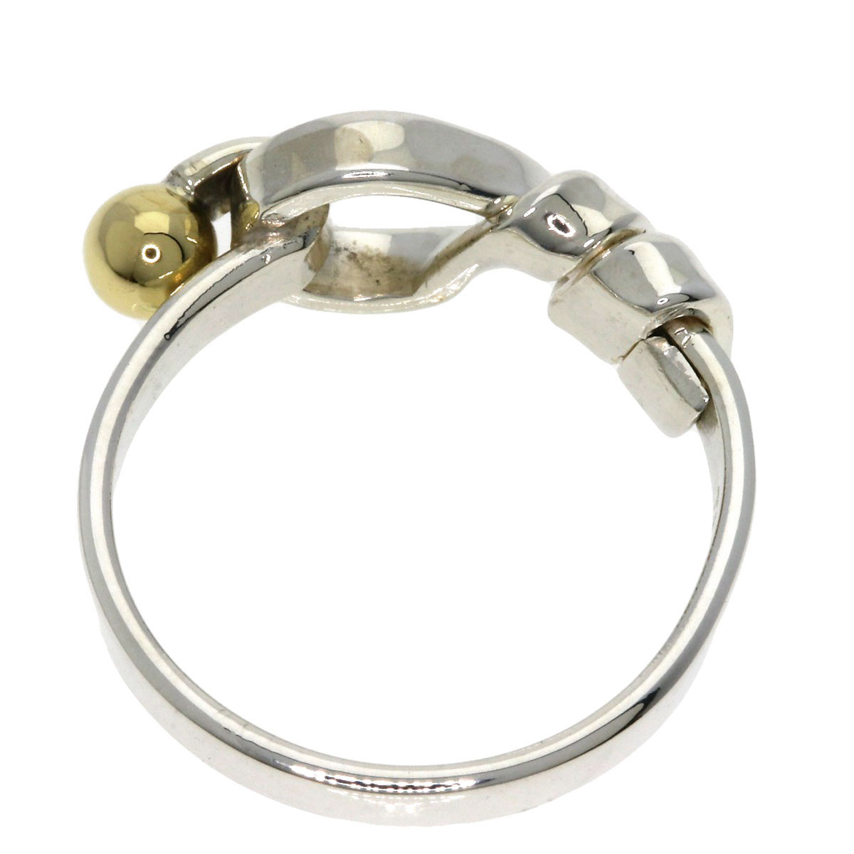 楽天市場】ティファニー フック&アイ リング・指輪 シルバー/K18YG