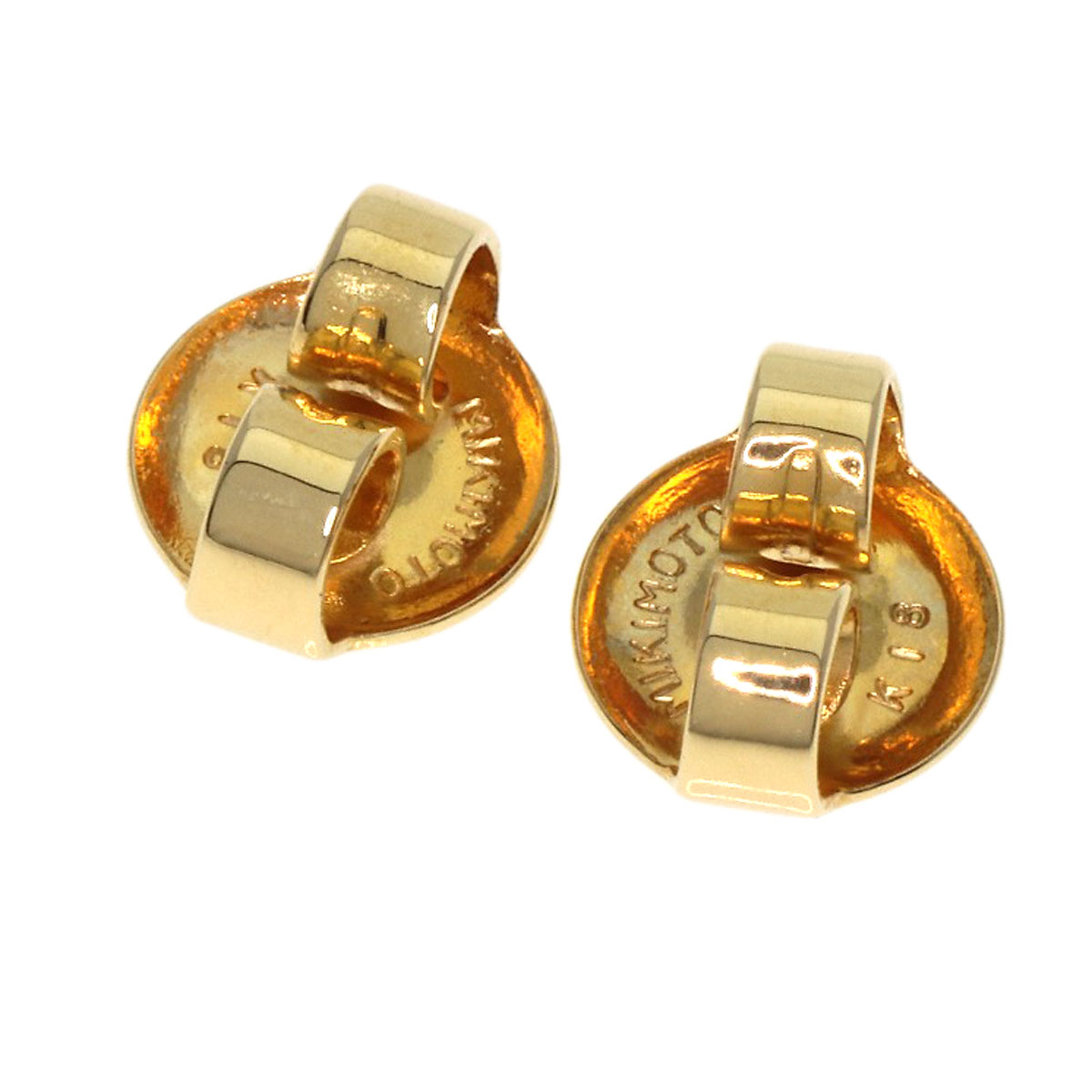 楽天市場】ミキモト パール 真珠 ピアス K18イエローゴールド