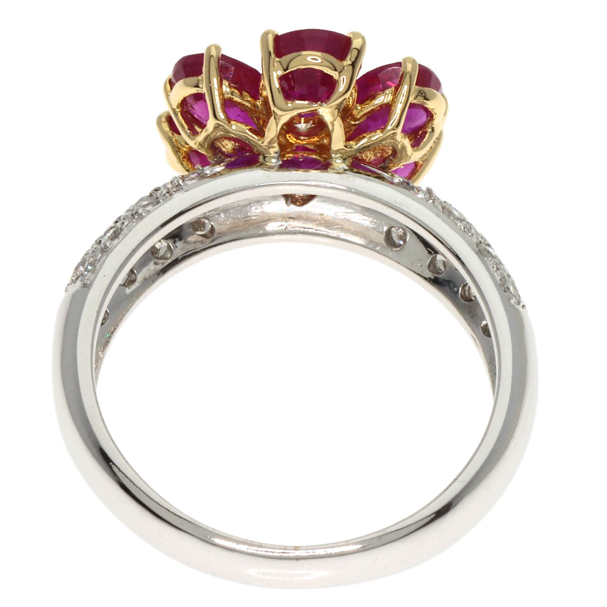 楽天市場】ポンテヴェキオ フラワーモチーフ ルビー リング・指輪 K18