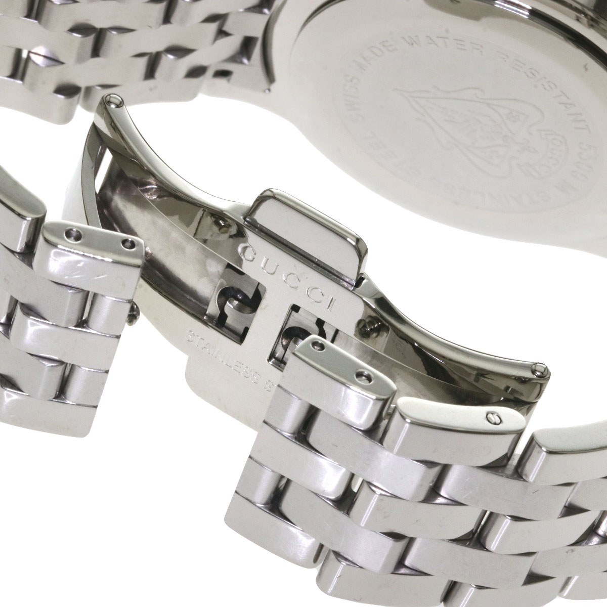 楽天市場】グッチ 5500M ラウンドフェイス 腕時計 ステンレススチール