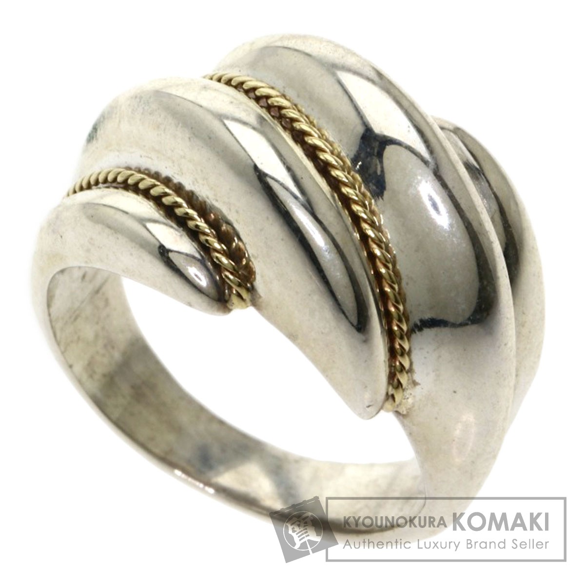 楽天市場】ティファニー コンビ リング・指輪 シルバー/K18YG