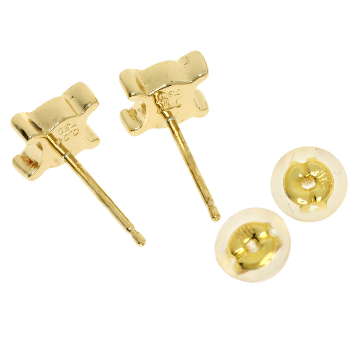 楽天市場】セリーヌ マカダム ダイヤモンド ピアス K18イエロー