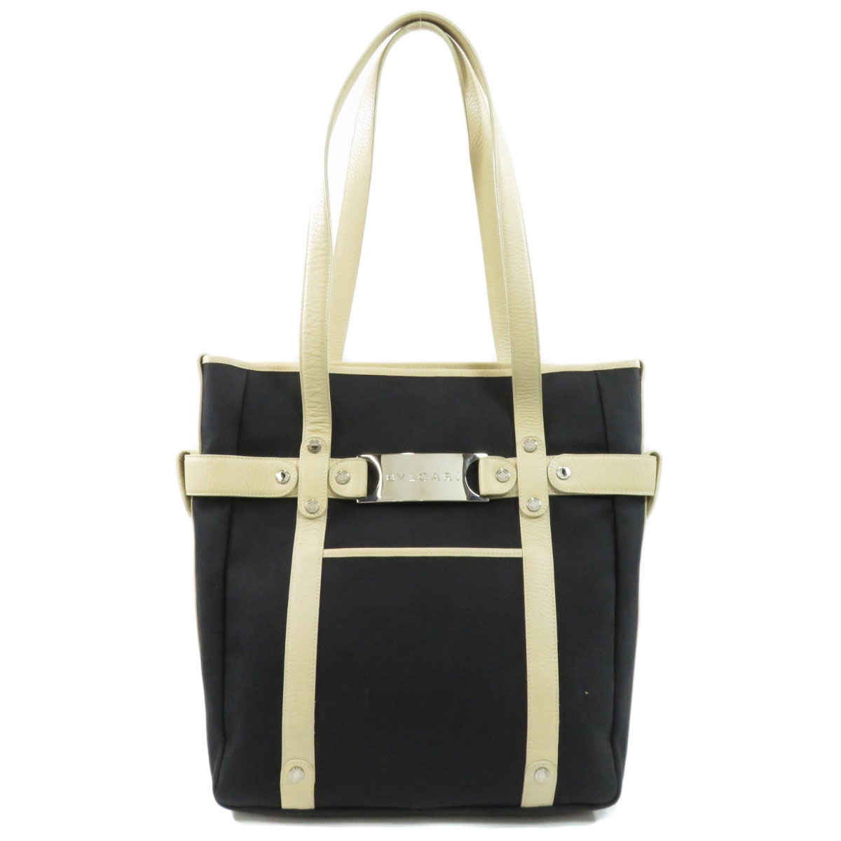 楽天市場】ブルガリ ロゴ金具 トートバッグ キャンバス/レザー