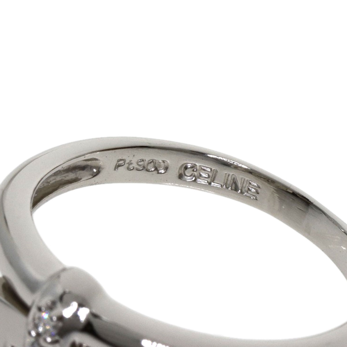 楽天市場】セリーヌ ロゴ ダイヤモンド リング・指輪 プラチナPT900