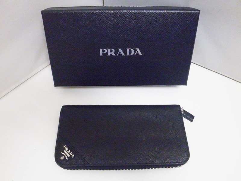 楽天市場】長財布 ラウンドファスナー プラダ（メンズ財布｜財布