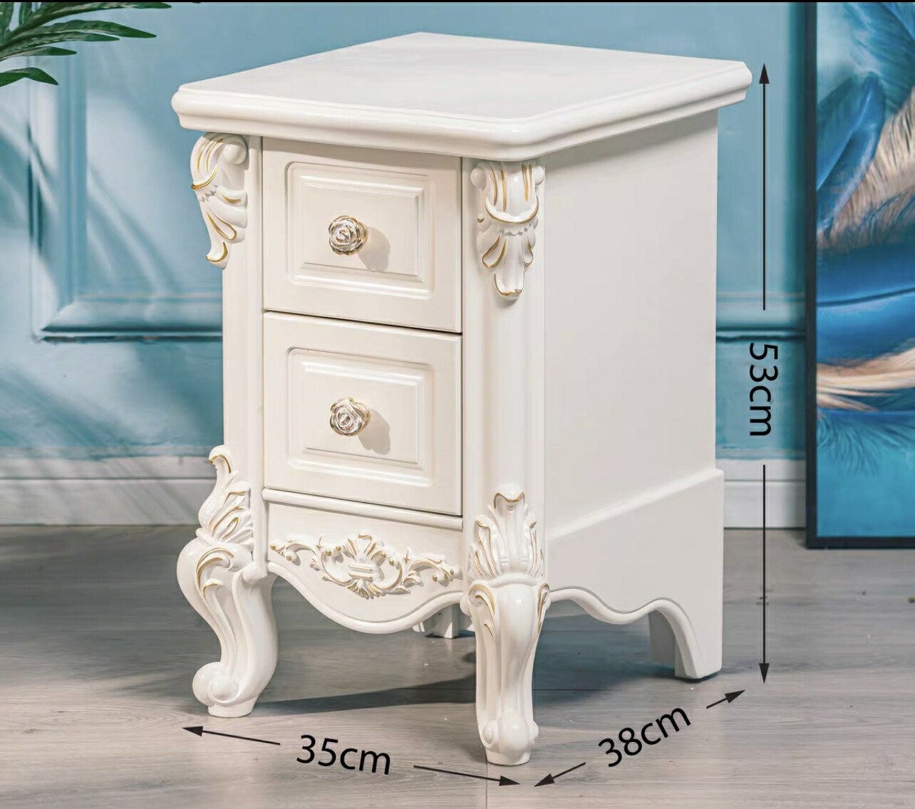 アンティーク調 デザインドレッサー イスセット 西洋風 中古品