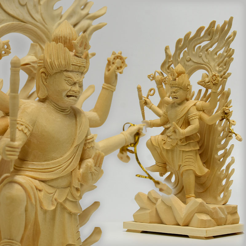 楽天市場】木彫り仏像 【烏枢沙摩明王（うすさまみょうおう）】 桧木