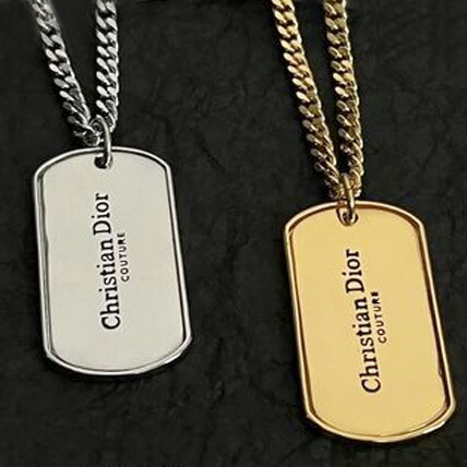 楽天市場】Dior HOMME ディオールオムシルバードッグタグメタルロゴ