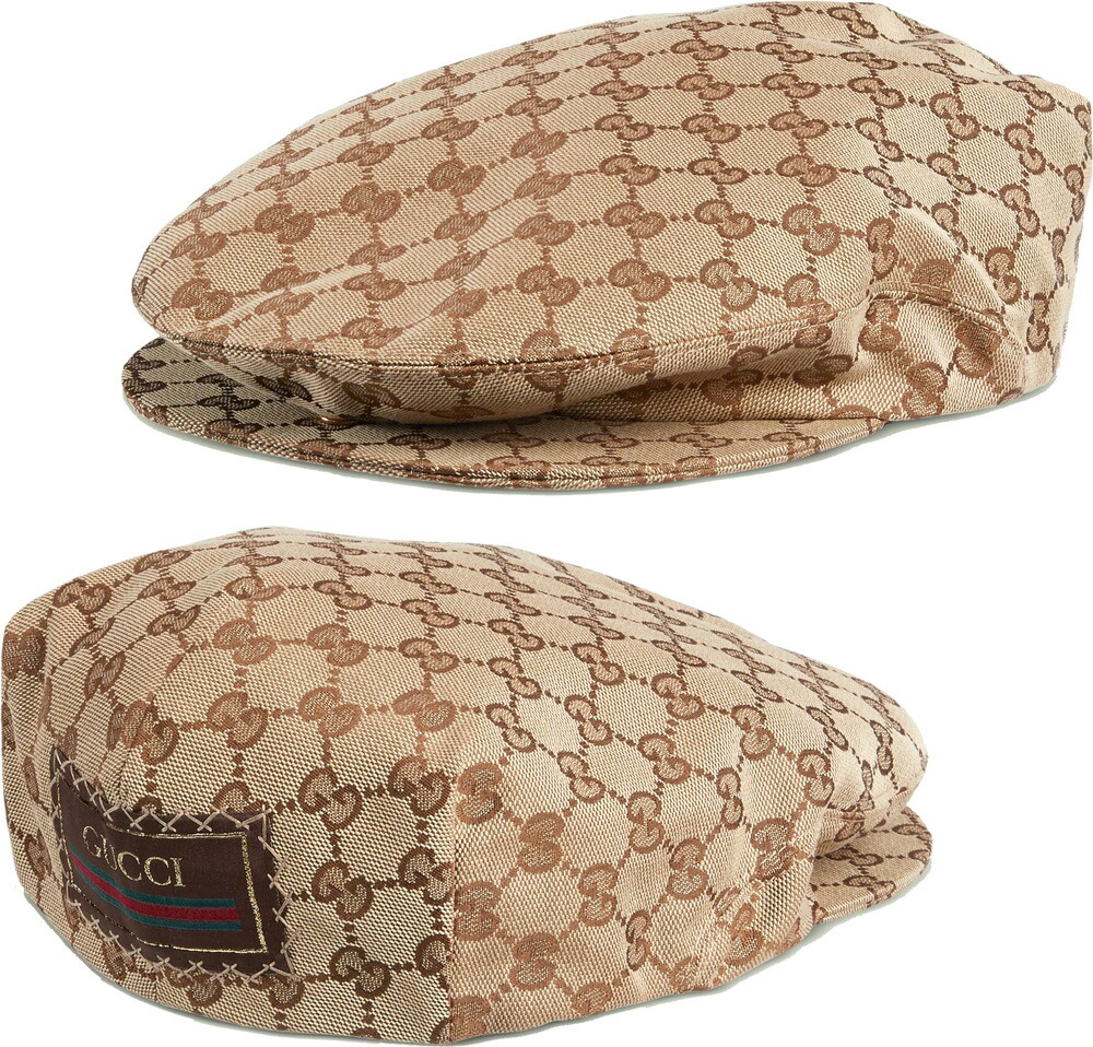 楽天市場】GUCCI グッチハンチング帽GGキャンバス帽子ウェブストライプ