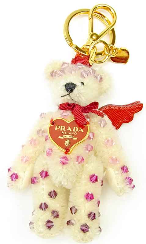 楽天市場】PRADA プラダキーリング＆フックホルダーテディーベア