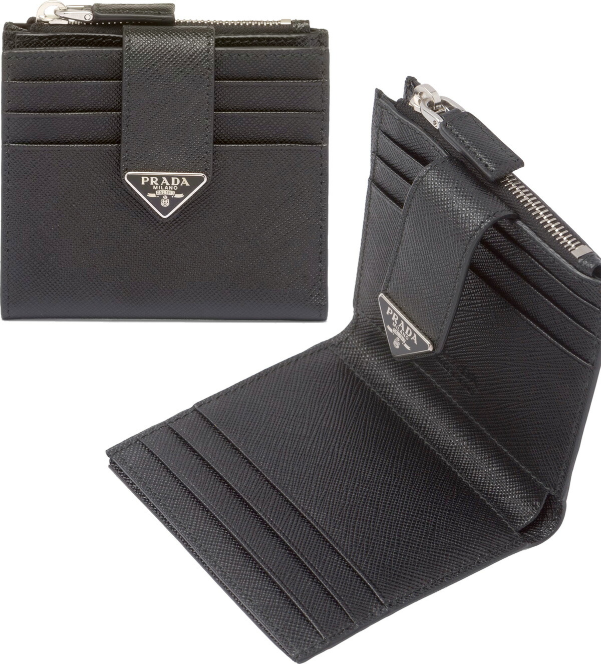 楽天市場】PRADA プラダエナメルメタルトライアングルロゴ小銭入れ付き