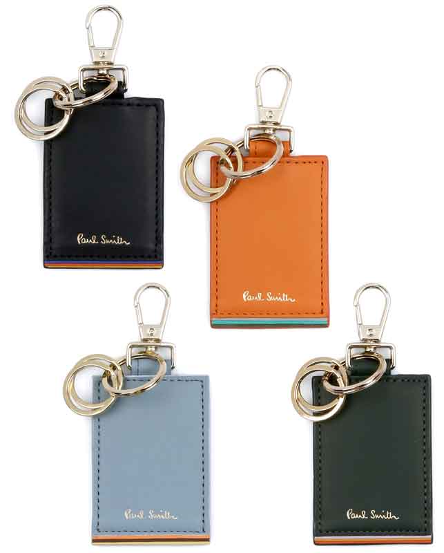 楽天市場】Paul Smith ポールスミスフック付きレザータグ3連キーリング