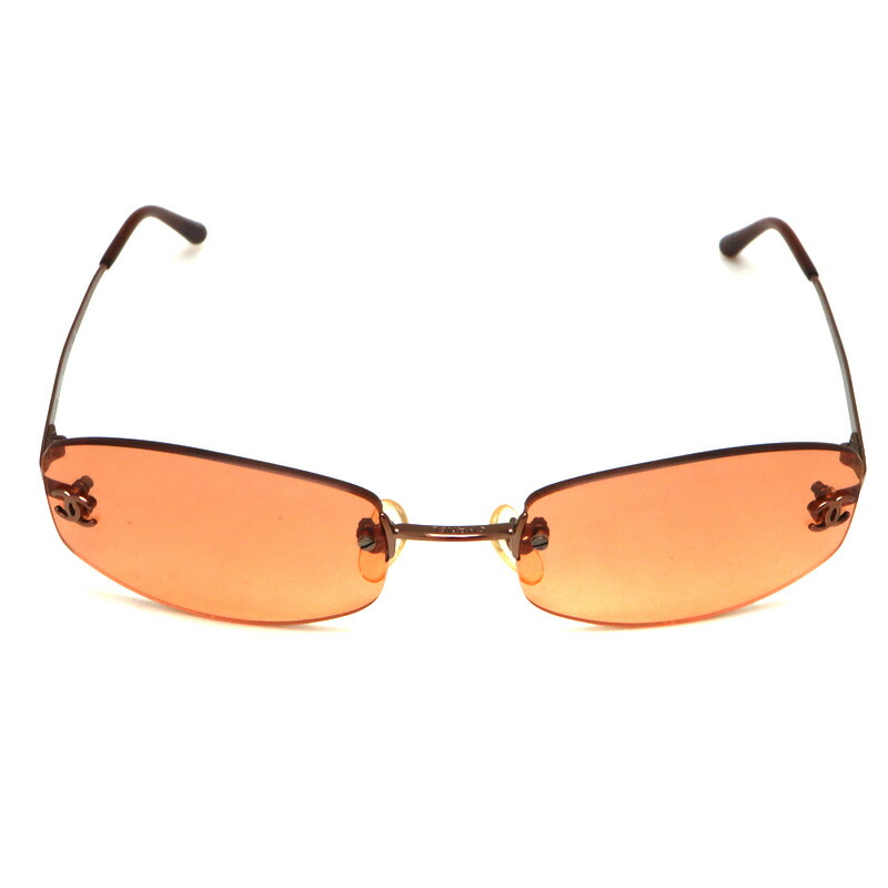 シャネル CHANEL サングラス オレンジ 美品 CHANEL(シャネル