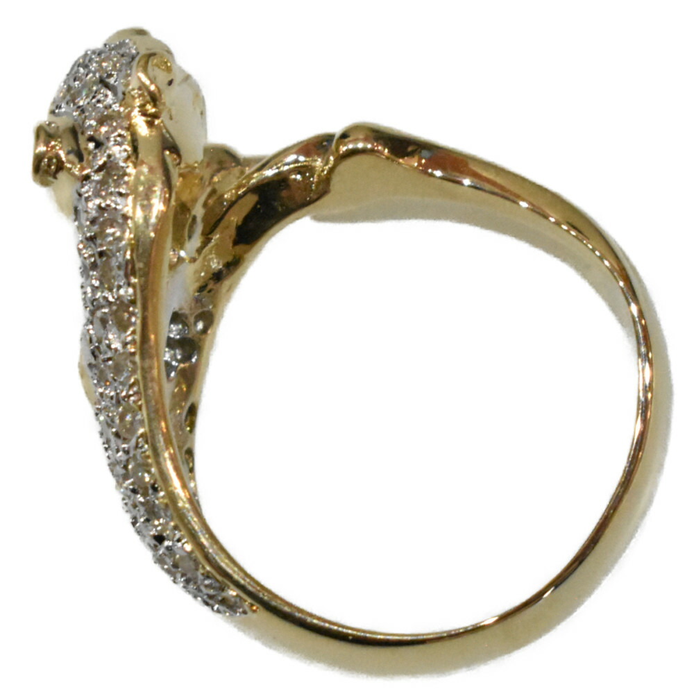 楽天市場】K18 ダイヤパンサーリング YG イエローゴールド