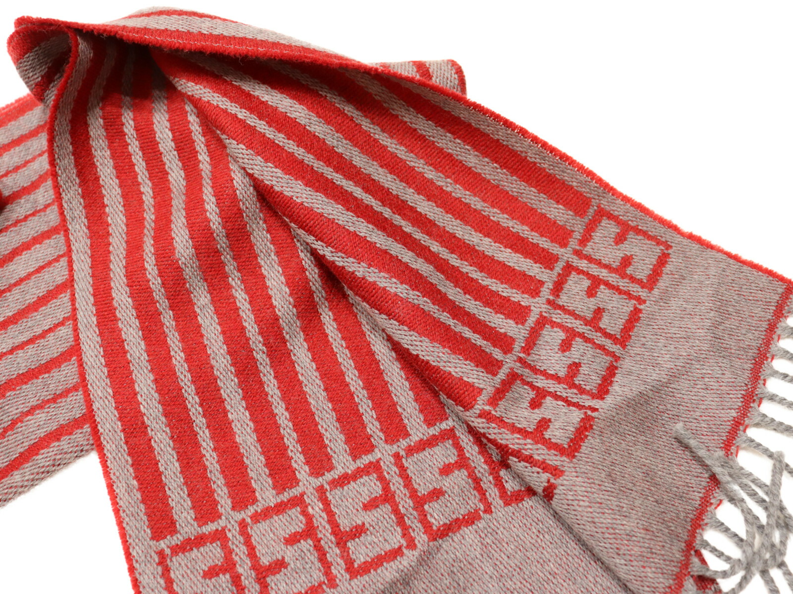 楽天市場】FENDI フェンディ FF柄ストライプマフラー ウール100